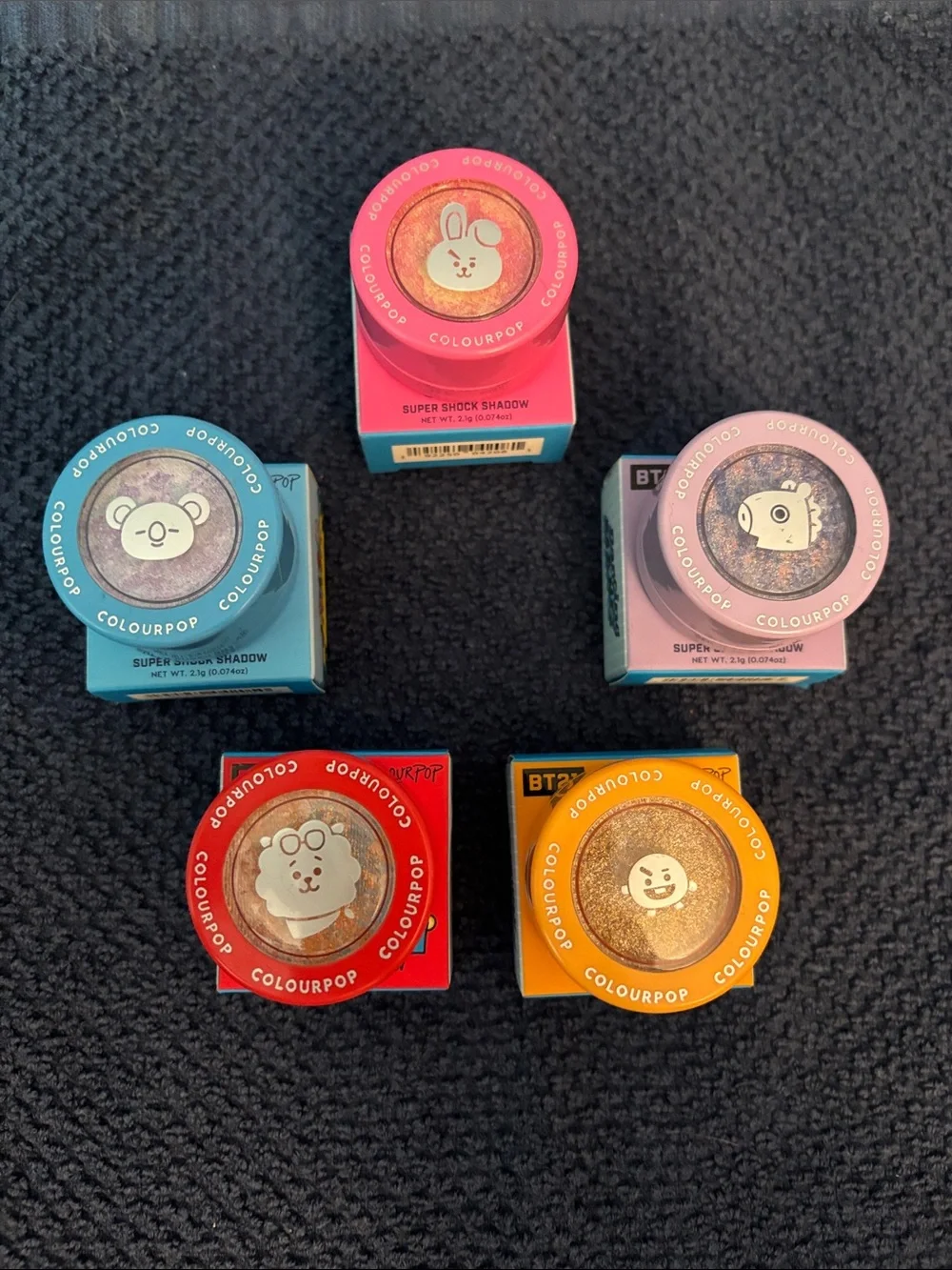 ColourPop BT21 Super Shock Shadow Set - BNIB